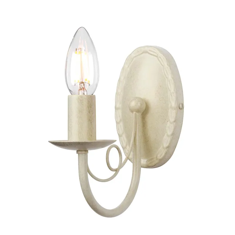 Beperkt Aanbod Wandlamp, staal, ivoorgoud, B 8,5 cm