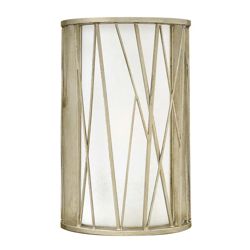 Favoriet Wandlamp, metaal glas, used look, zilver, H 35,6 cm