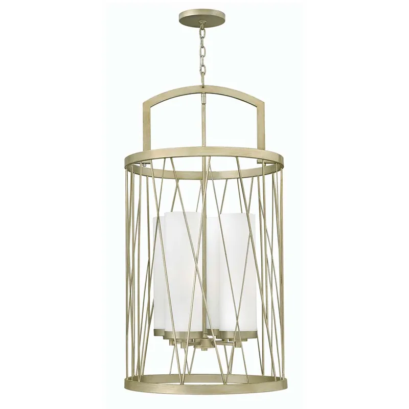 Plafondlamp, hanglamp, metaal glas, zilver, D 53,3 cm Voordeelprijs
