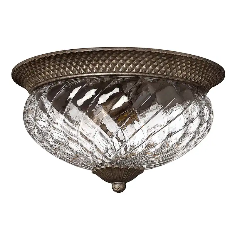 Beperkt Aanbod Plafondlamp, staal glas, parelmoer brons, D 40,6 cm