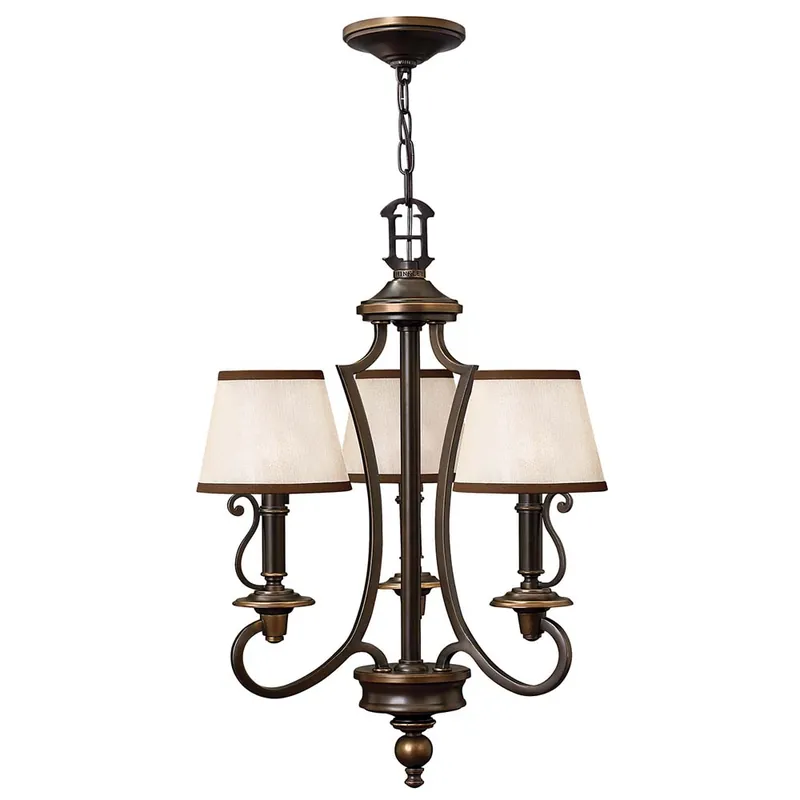 Snelle Levering Kroonluchter, hanglamp, staal, brons, D 46,4 cm