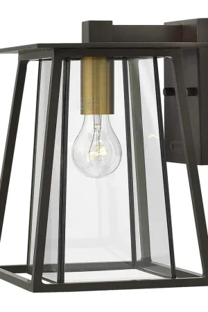 Aanbieding Buitenlamp, wandlamp, ALU, brons, H 31,2 cm