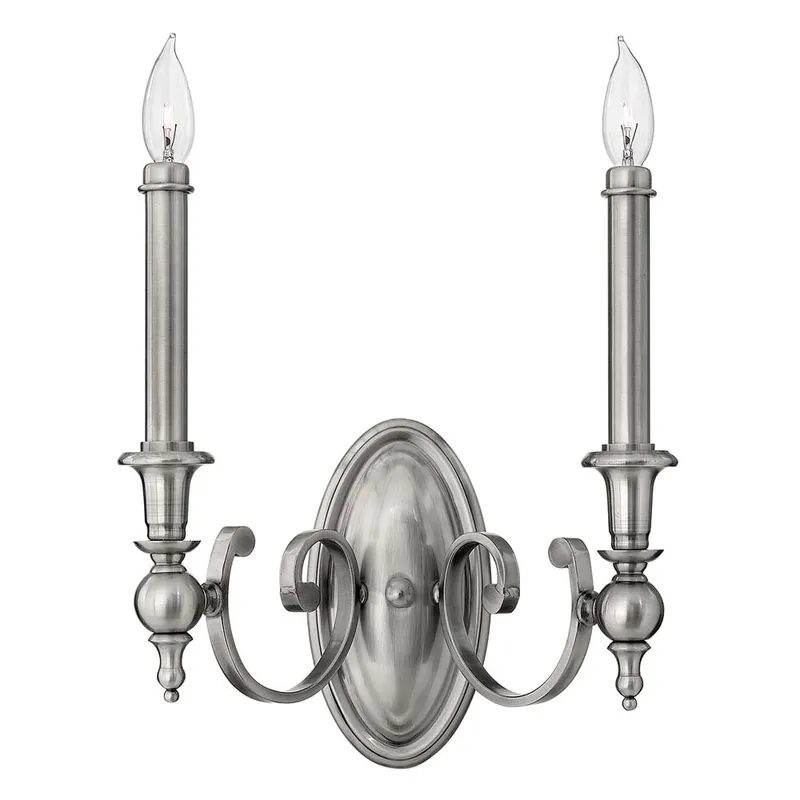 Exclusieve Aanbieding Wandlamp, nikkel staal, H 38,1 cm