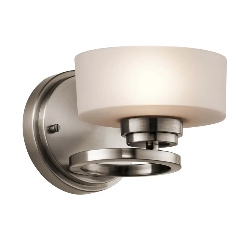 Wandlamp, aluminium glas, tin, H 12,7 cm Uitverkoop