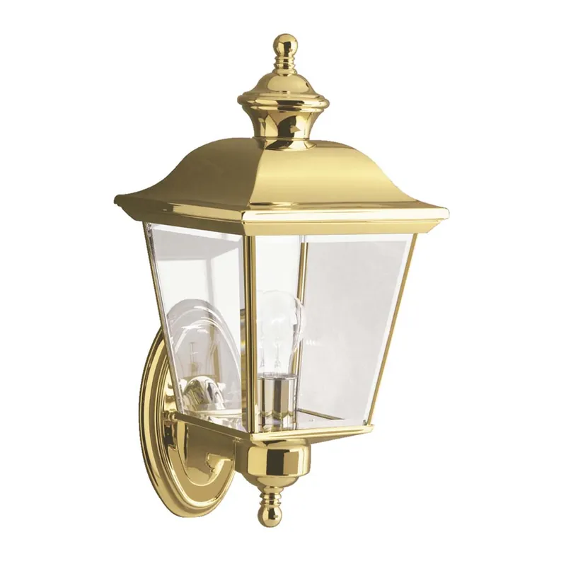 Buitenlamp, wandlamp, lantaarn, messing glas, H 39,3 cm Bestseller