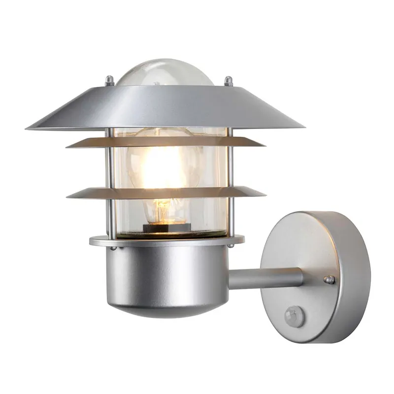 Actieprijs Buitenlamp, wandlamp, roestvrij staal, PIR sensor, H 23,6 cm