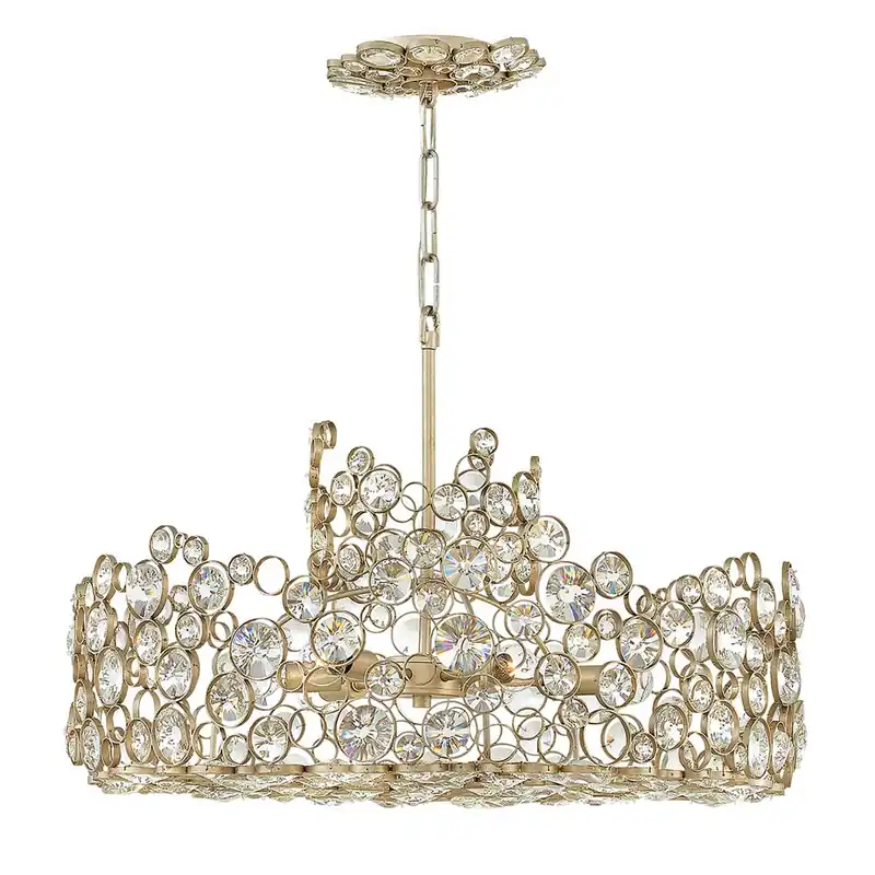 Kroonluchter, hanglamp, zilver, D 61 cm Laatste Versie