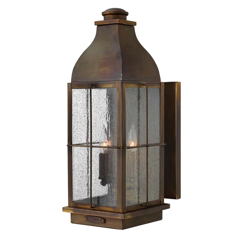 Direct Beschikbaar Buitenlamp, wandlamp, messing, H 53,3 cm