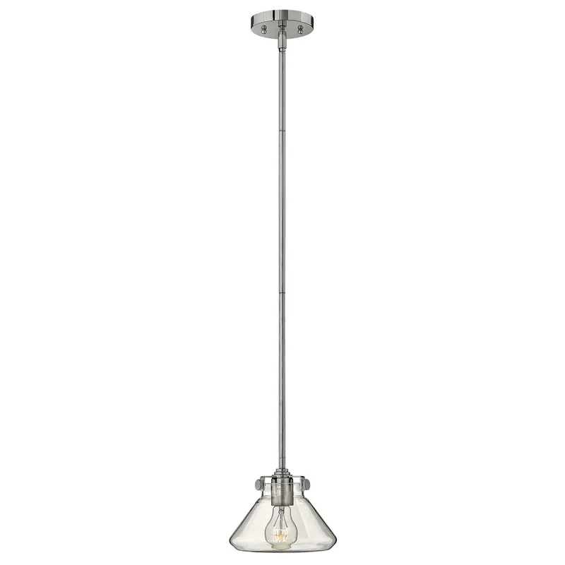 Hanglamp, plafondlamp, glas staal, D 20,3 cm Gratis Verzending
