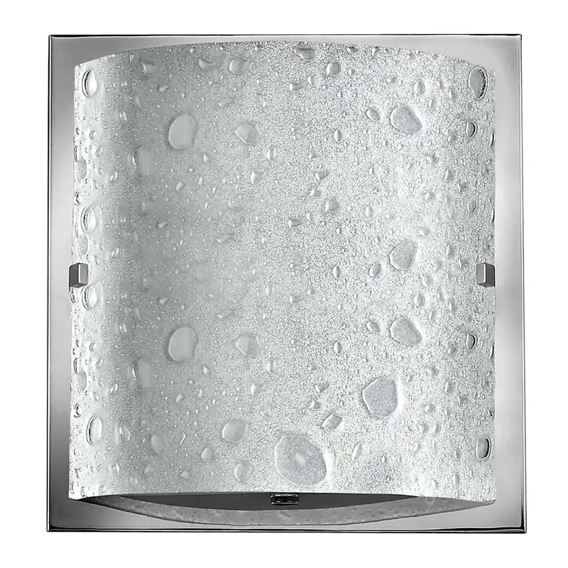 Gratis Retour LED wandlamp, staal gepolijst chroom, glas H 22,8 cm