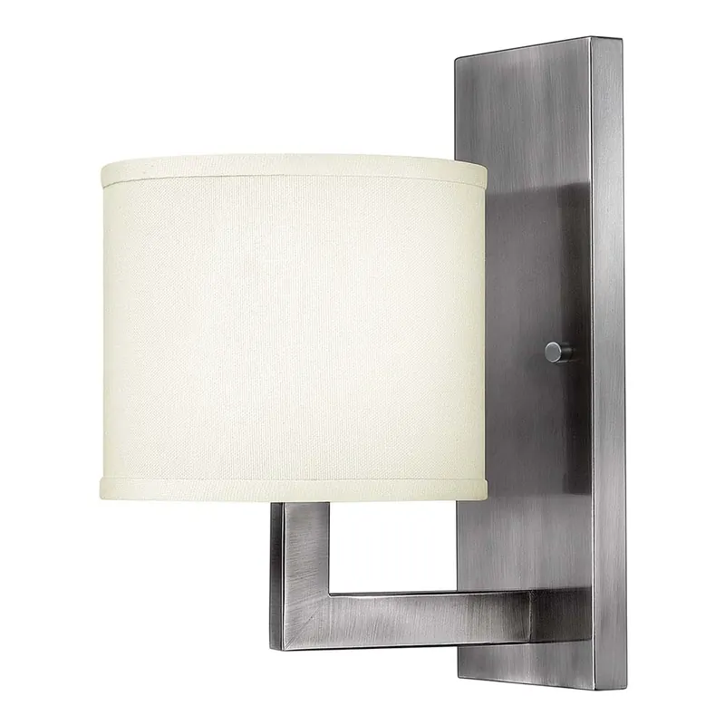 Wandlamp, acryl linnen staal, nikkel, B 17,1 cm Finale Uitverkoop