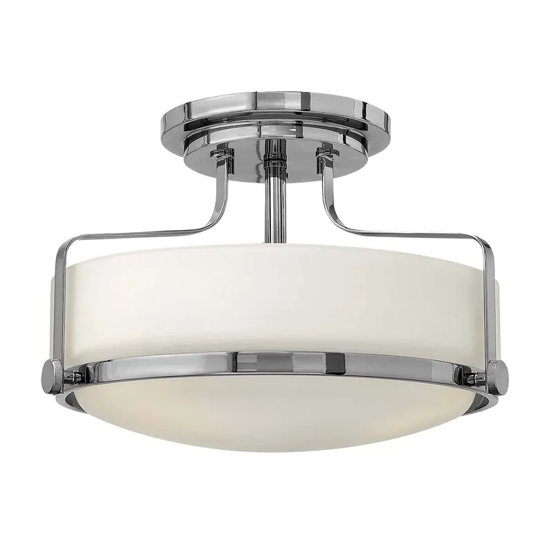Goedkoop Plafondlamp, glas staal, chroom, D 36,6 cm