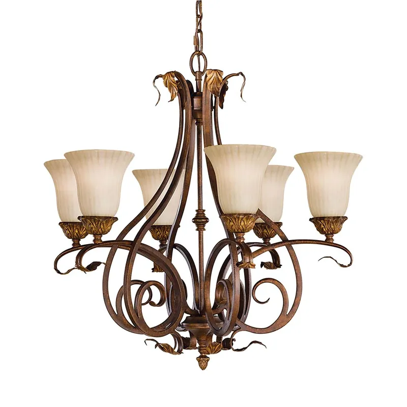 Kroonluchter, hanglamp, staal glas, D 73 cm Shop Nu