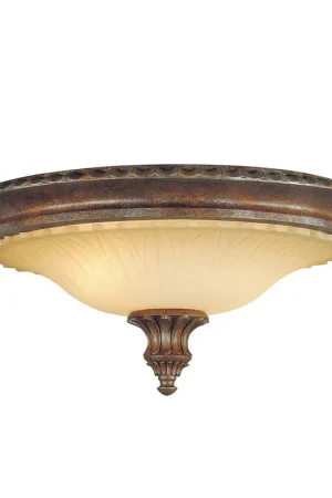 Weekendaanbieding Plafondlamp, staal glas, brons, D 44,5 cm