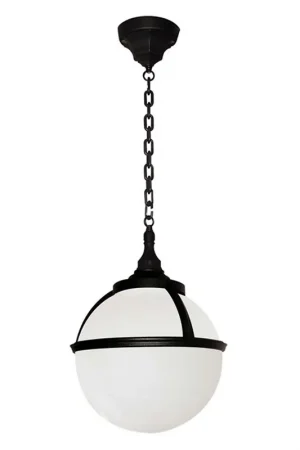 Beperkte Voorraad Buitenlamp, kettinglantaarn, polycarbonaat, D 27 cm, zwart