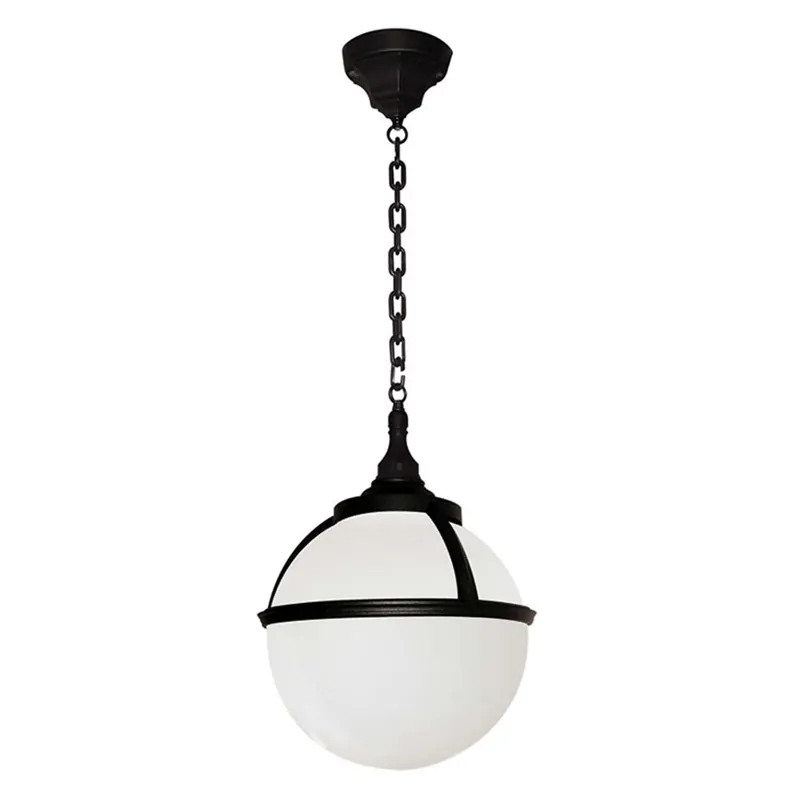Beperkte Voorraad Buitenlamp, kettinglantaarn, polycarbonaat, D 27 cm, zwart