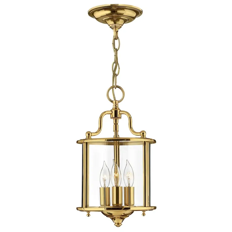 Hanglamp, plafondlamp, staal glas, messing, D 20 cm Beperkte Voorraad