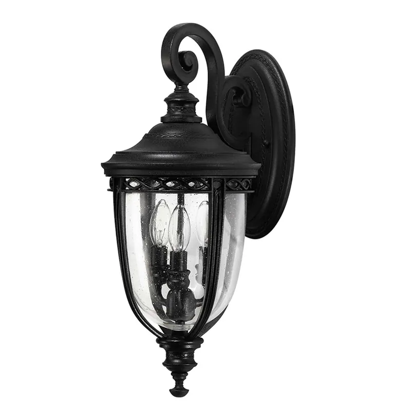 Speciale Aanbieding Buitenlamp, wandlamp, staalglas, zwart, H 50 cm