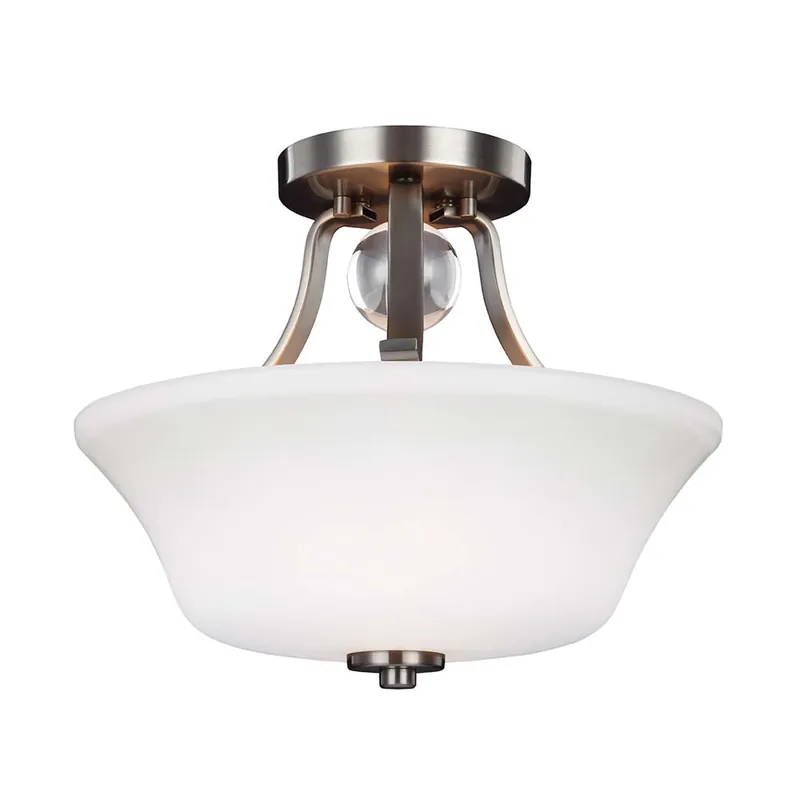 Dagaanbieding Plafondlamp, nikkel glas, D 35,2 cm