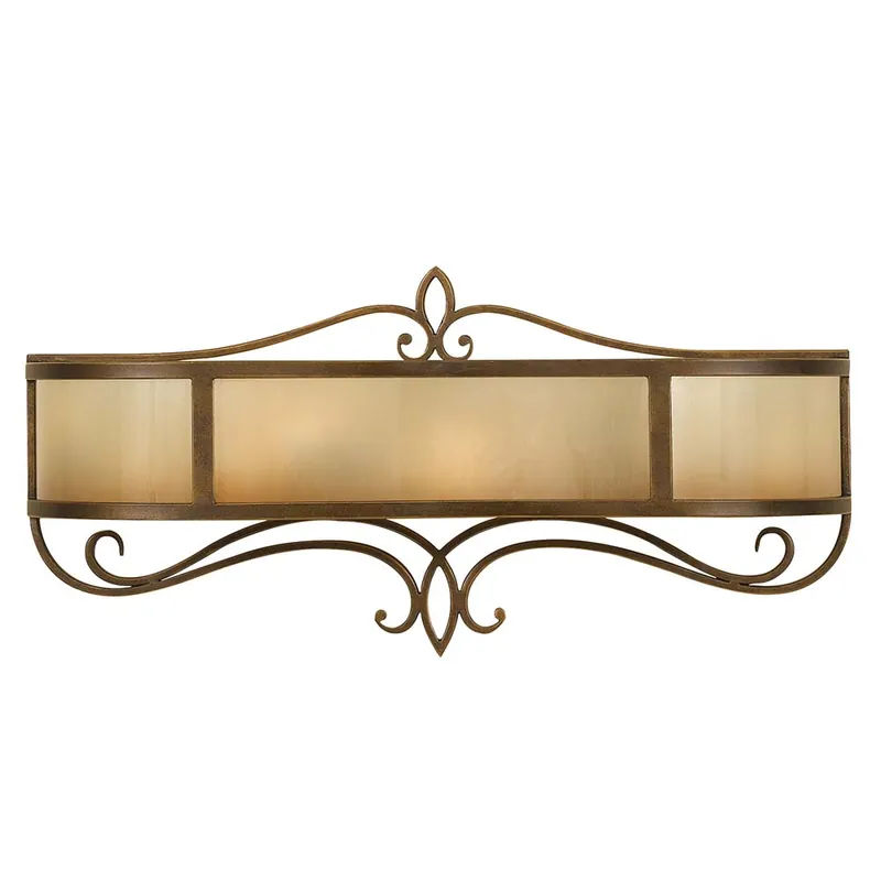 Premium Wandlamp, ijzer glas, brons, H 29,8 cm