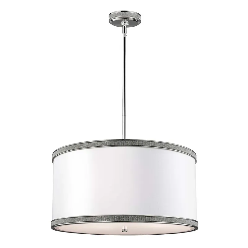 Populair Hanglamp, plafondlamp, staal glas, chroom D 50,8 cm