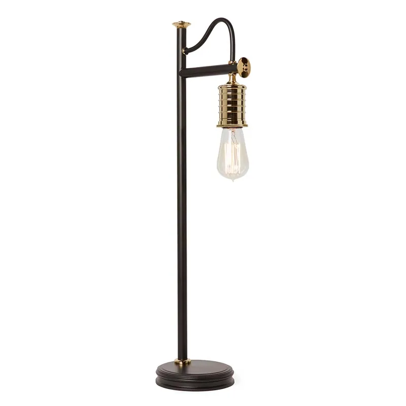 Tafellamp, staal, zwart messing, H 68,6 cm Koop Vandaag