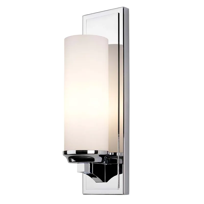 Rechtstreeks Van De Fabrikant Wandlamp, gepolijst chroom, geëtst glas, H 40,6 cm