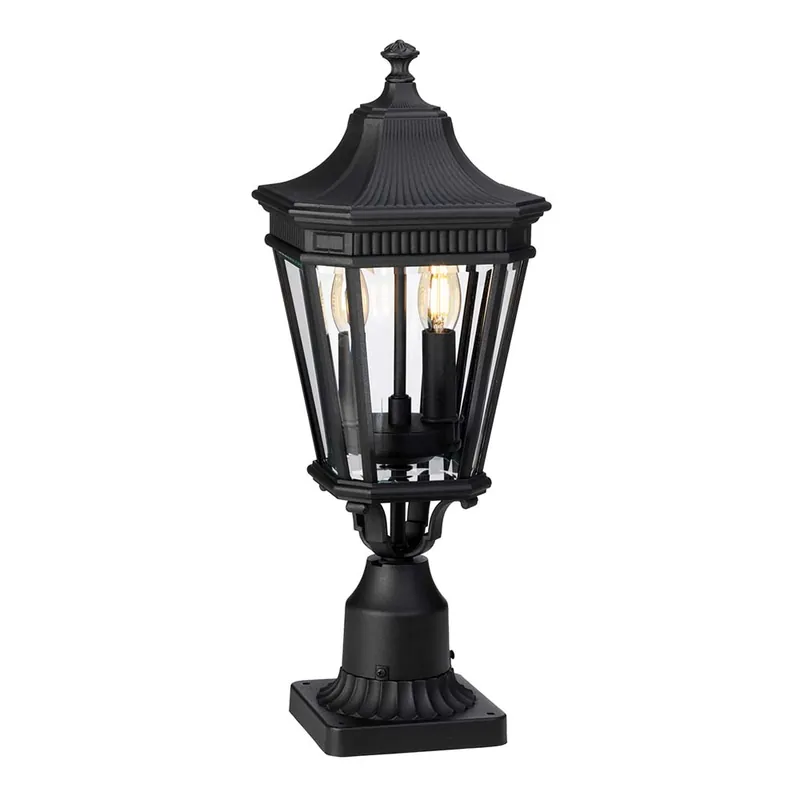 Beperkt Aanbod Buitenlamp, staande lamp, lantaarn, H 54,4 cm, zwart