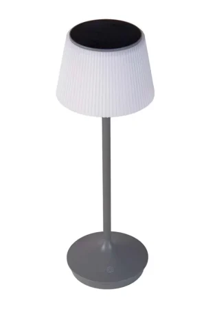 Voordeelprijs LED tafellamp grijs, touchdimmer, oplaadbare batterij, H 38 cm