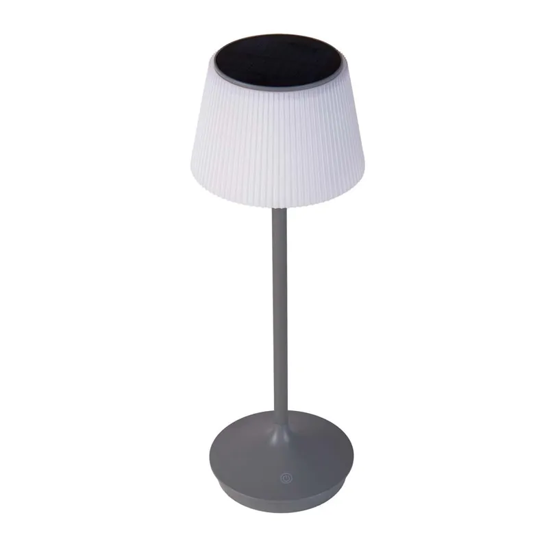Voordeelprijs LED tafellamp grijs, touchdimmer, oplaadbare batterij, H 38 cm