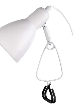 Alleen Vandaag Tafellamp, klemspot, wit metaal, H 28 cm