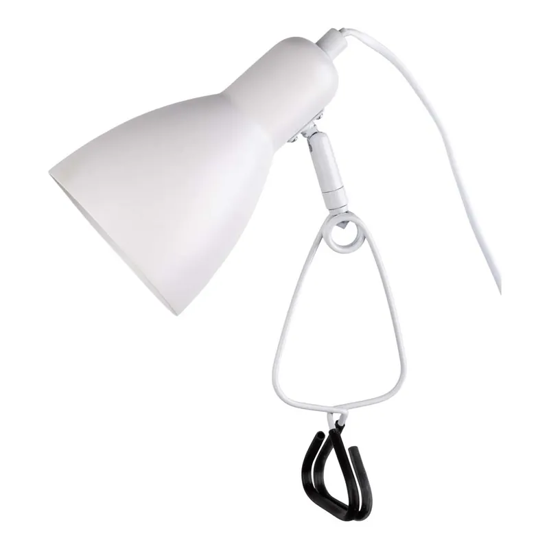Alleen Vandaag Tafellamp, klemspot, wit metaal, H 28 cm