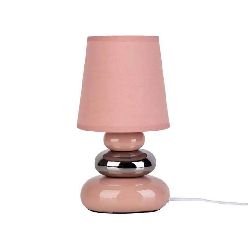 Meest Verkocht Tafellamp, keramiek, roze textiel, H 31 cm