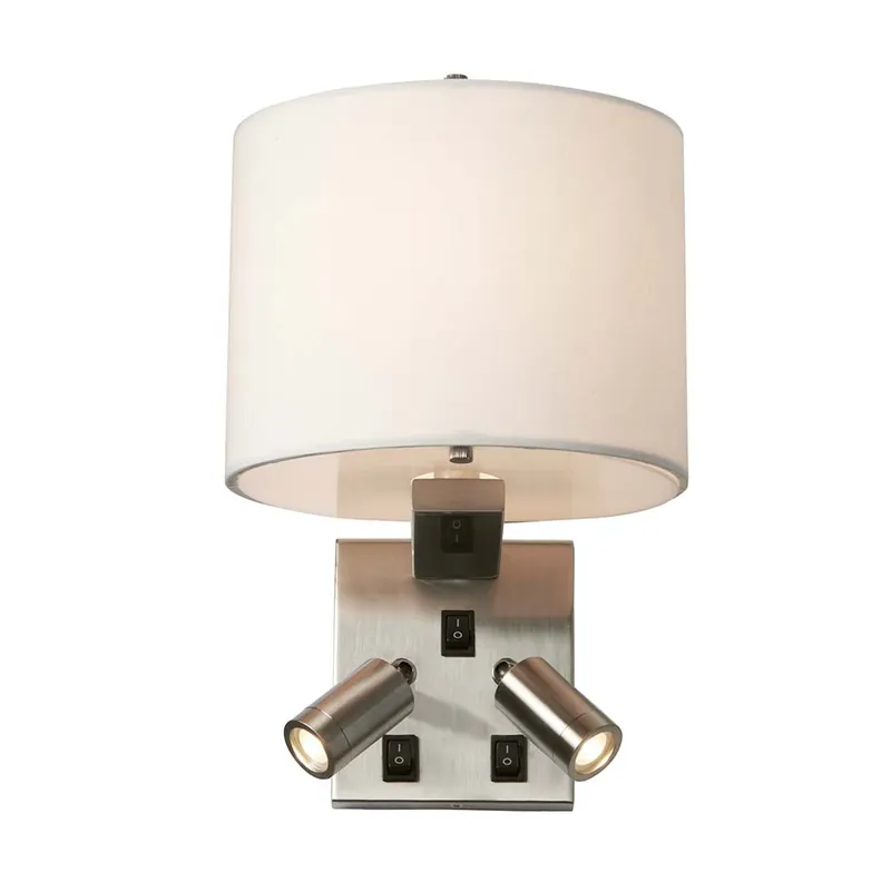 Betaalbaar Wandlamp, verstelbare leeslampen, zilverwit, H 28,8 cm