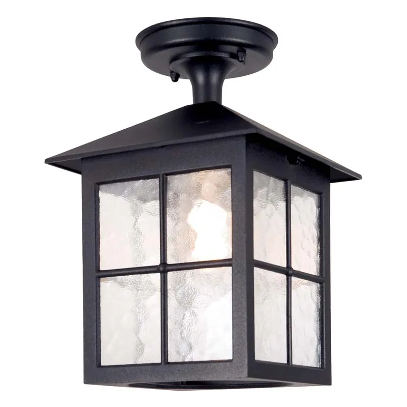 Op = Op Buitenlamp, plafondlamp, lantaarn, aluminium glas, D 18,5 cm