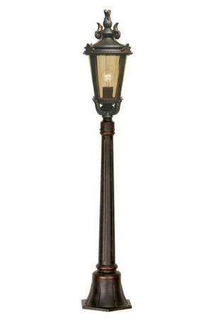 Actieprijs Buitenlamp, kandelaar, staande lamp, zwart, hoogte 117 cm