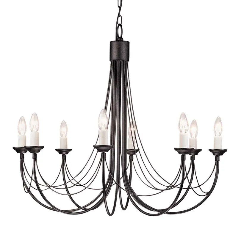 Kroonluchter, hanglamp, staal, zwart, D 86 cm Exclusieve Aanbieding
