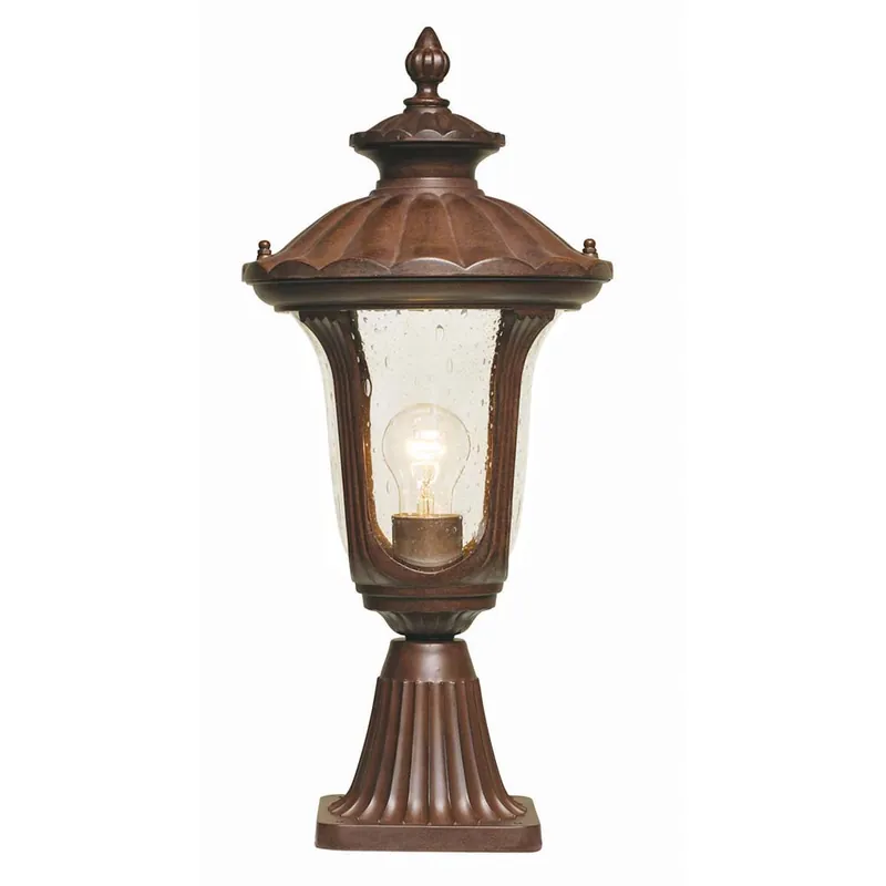 Buitenlamp, sokkellamp, H 51 cm, brons gepatineerd Koop Vandaag