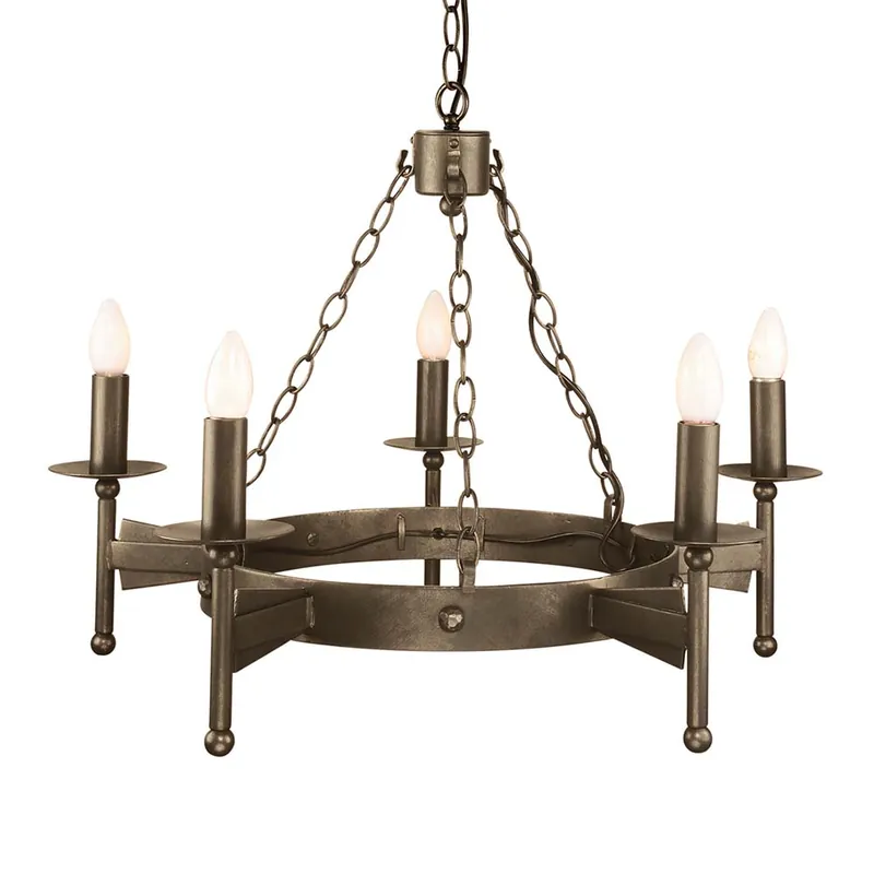 Kroonluchter, hanglamp, ijzer, brons, D 67 cm Koop Vandaag