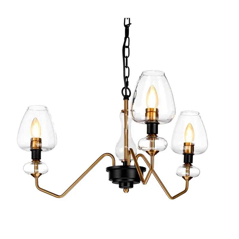 Populair Hanglamp, plafondlamp, staal glas, D 73,2 cm