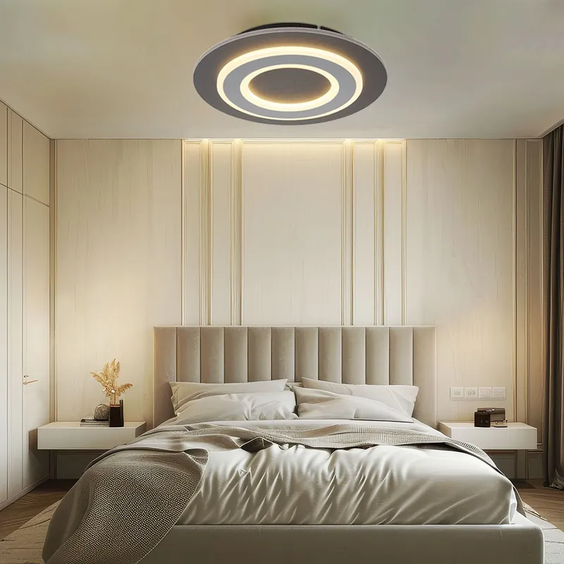 LED plafondlamp, metaal, antraciet, grijs, 3000K, D 32 cm Beste Prijs