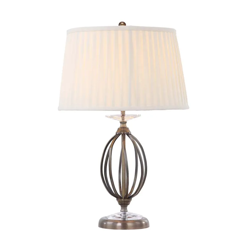 Gecertificeerd Tafellamp, staal, messing, H 58 cm