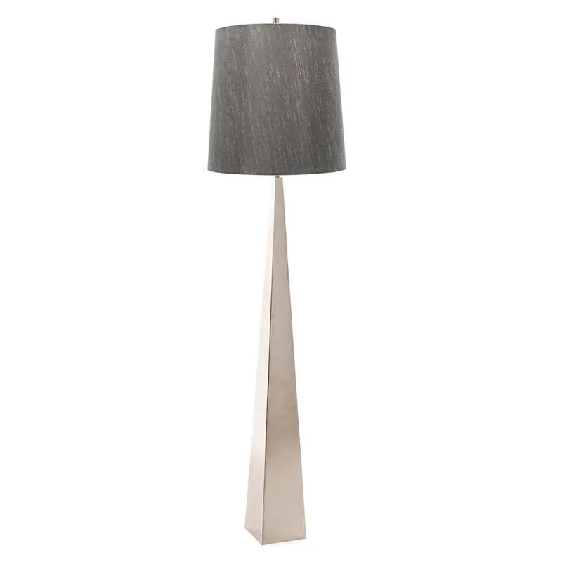 Staande lamp, staal, nikkel, H 181 cm Superprijs