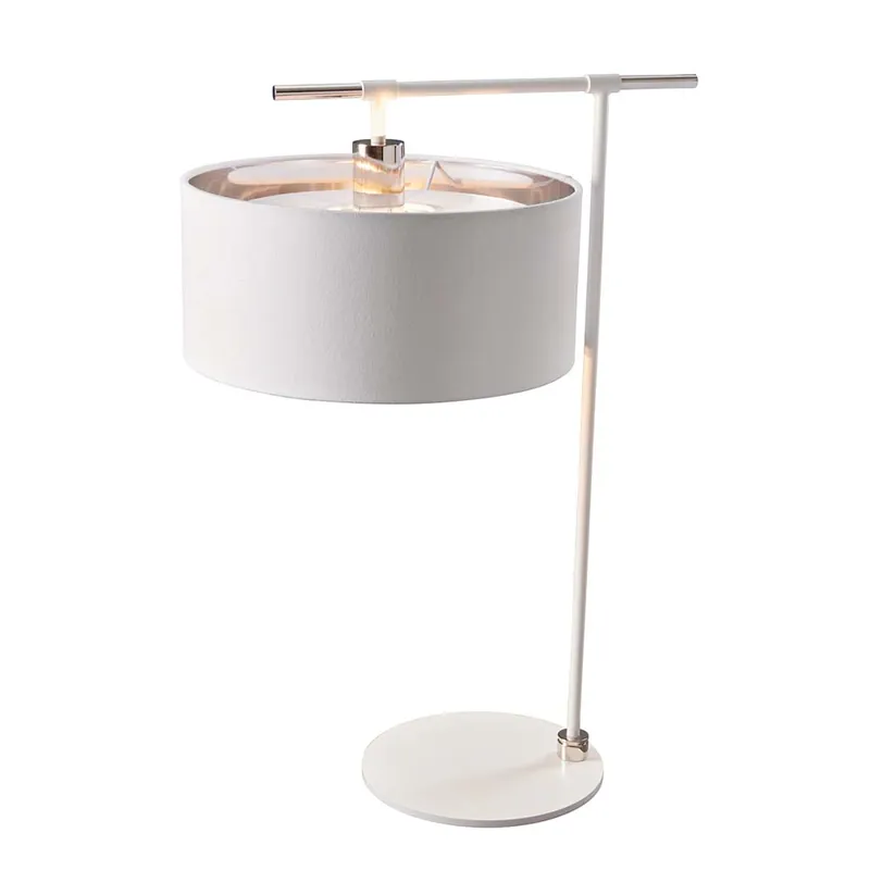 Tafellamp, staal, nikkel wit, H 65,6 cm Dagaanbieding