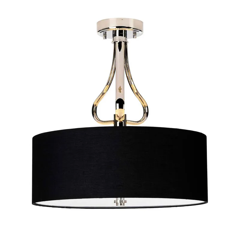 Koop Vandaag LED plafondlamp, staal, chroom, 3 vlammen, BxL 40x40 cm