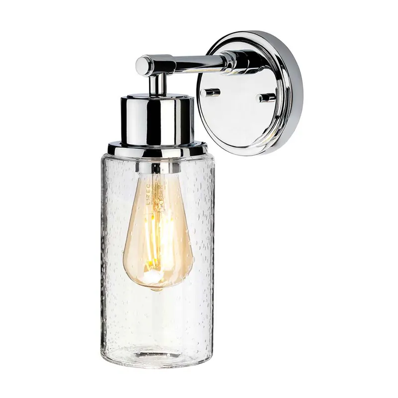 Flitsaanbieding Buitenlamp, wandlamp, staal, chroom, H 30 cm