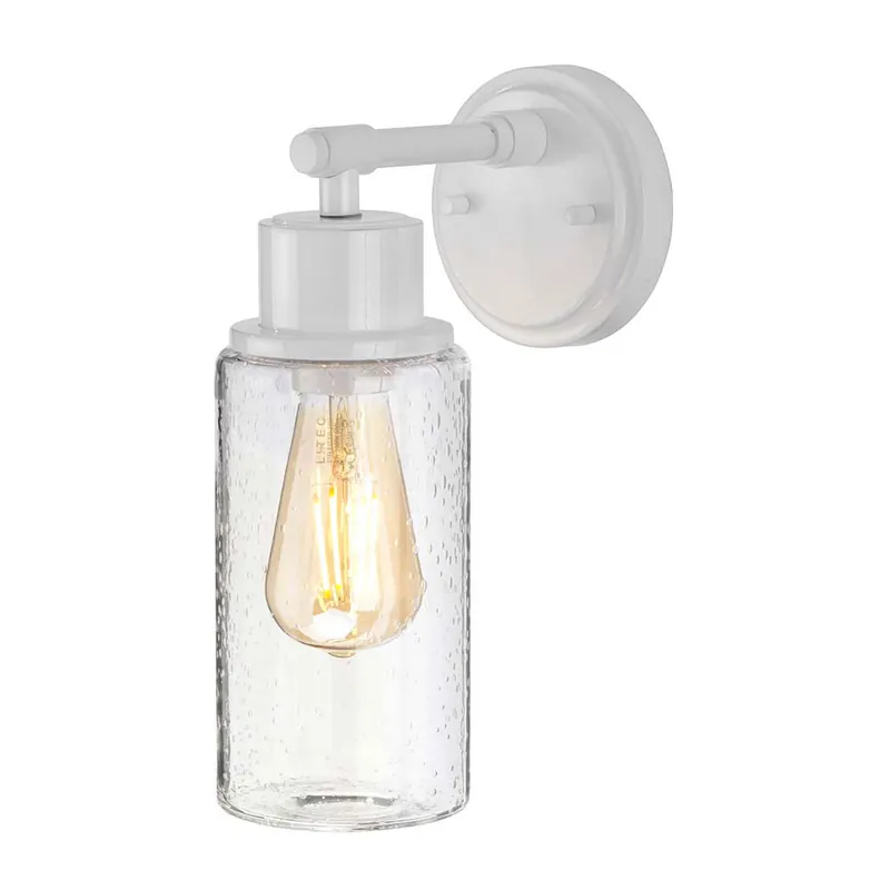 Flitsaanbieding Buitenlamp, wandlamp, staal, wit, H 30 cm