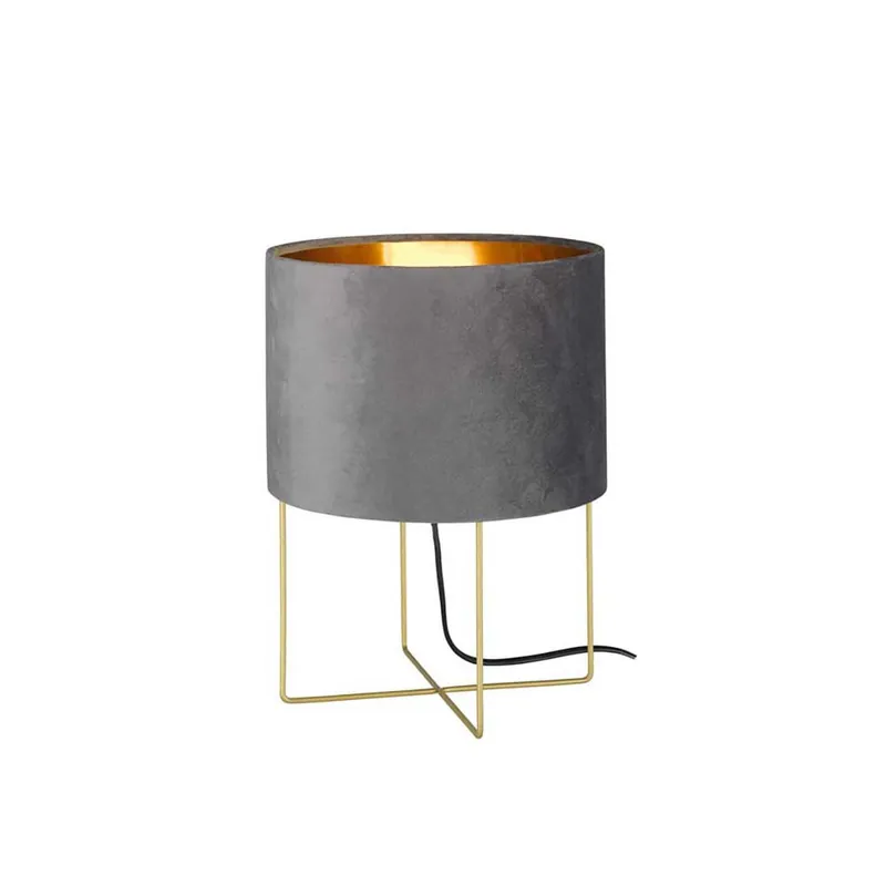 Tafellamp, metaal, grijs, H 32 cm Exclusieve Aanbieding