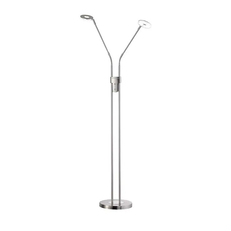 LED vloerlamp zilver, dimbaar, CCT, H 150 cm Gratis Verzending