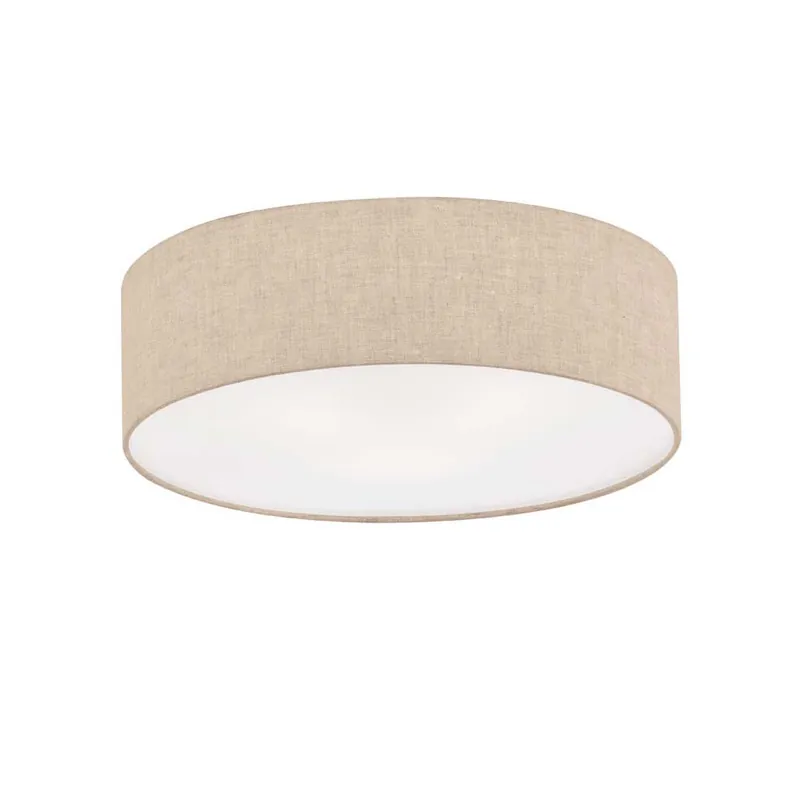 Plafondlamp, zandkleurig linnen, D 40 cm Laatste Versie
